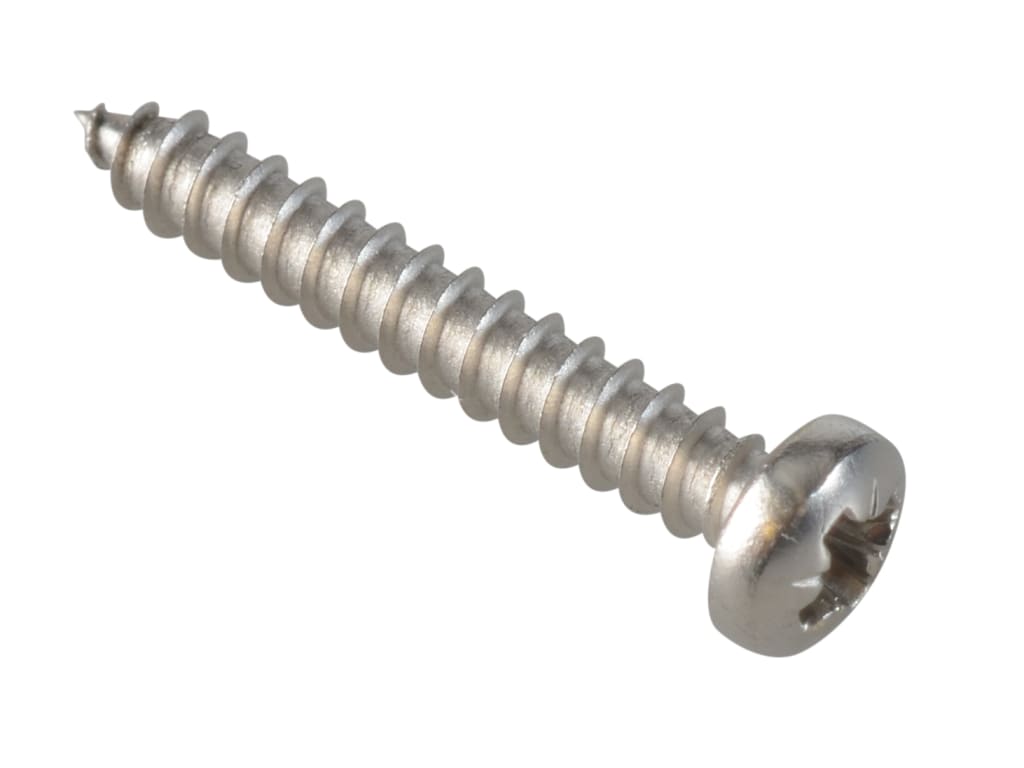 Self-Tapping Screw Pozi Compatible Pan Head SS 3/4in x 4 ForgePack 50           