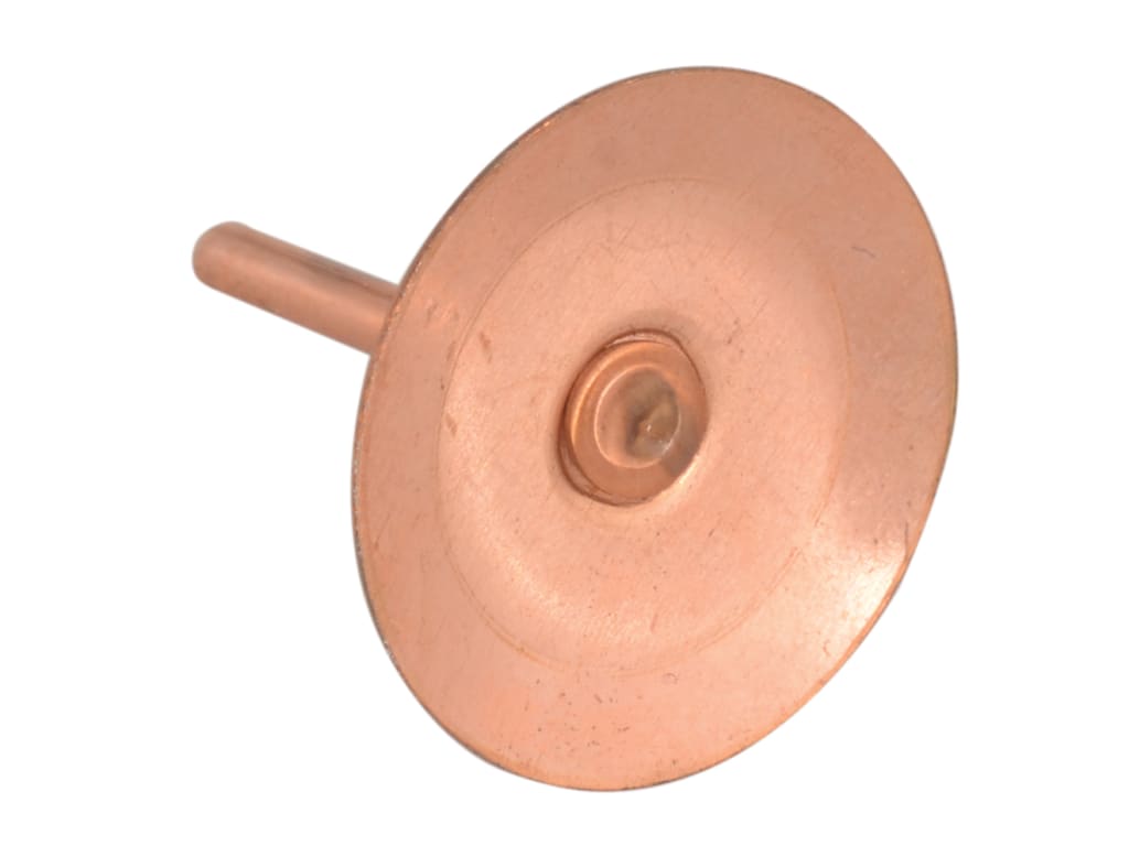Copper Disc Rivets 20 x 20 x 1.5mm (Bag 100)                                    