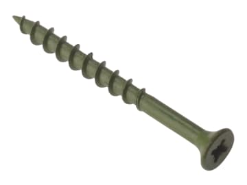 Decking Screw Pozi Compatible ST Green Anti-Corrosion 4.5 x 50mm Box 200        