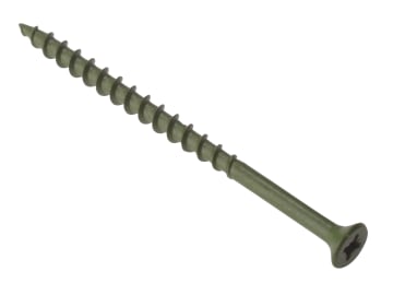 Decking Screw Pozi Compatible ST Green Anti-Corrosion 4.5 x 75mm Box 200        
