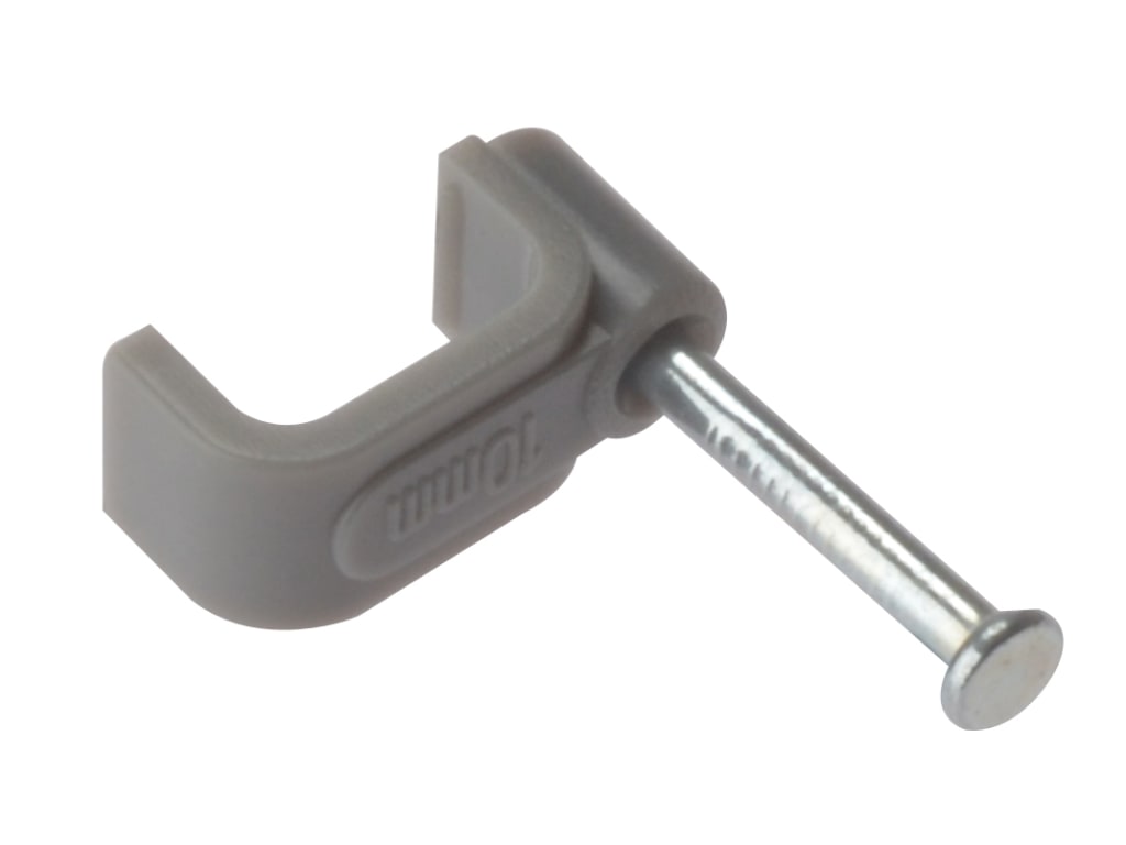 Cable Clip Flat Grey 2.50mm Box 100                                             