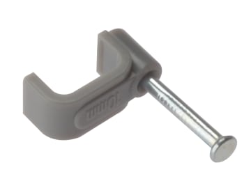 Cable Clip Flat Grey 2.50mm Box 100                                             