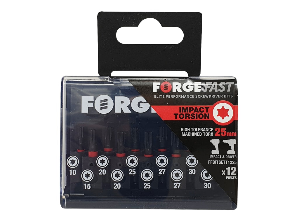 ForgeFast TORX® Compatible Impact Bit Set, 12 Piece                             