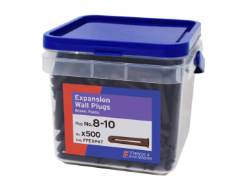 Expansion Wall Plugs Wall Plug Brown 8-10 Tub 500                               