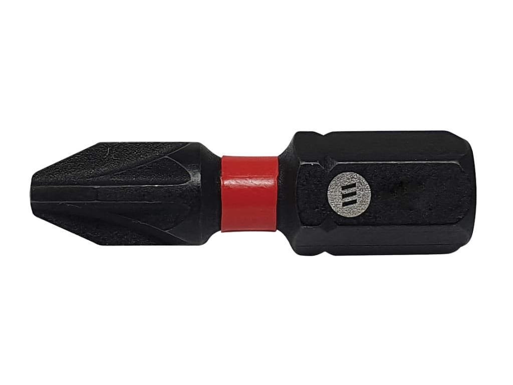 ForgeFast Pozidriv Compatible Impact Bit PZ3 x 25mm (Card 2)                    