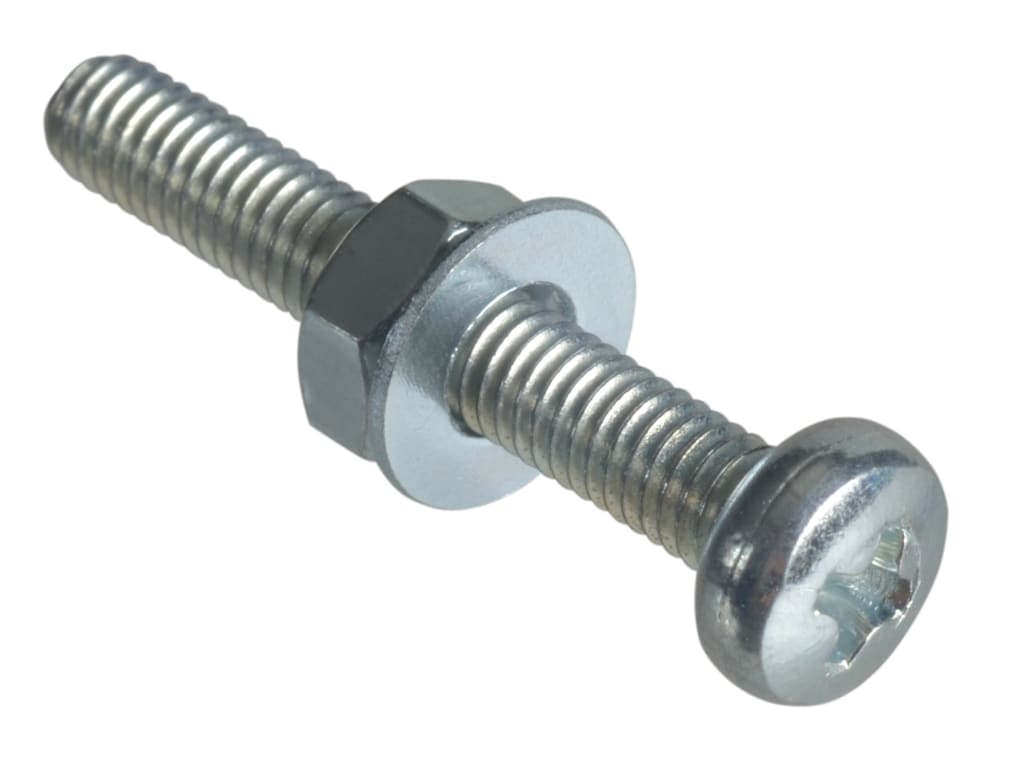 Machine Screw Pozi Compatible Pan Head ZP M3 x 20mm ForgePack 50                