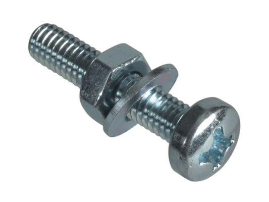 Machine Screw Pozi Compatible Pan Head ZP M4 x 20mm ForgePack 40                
