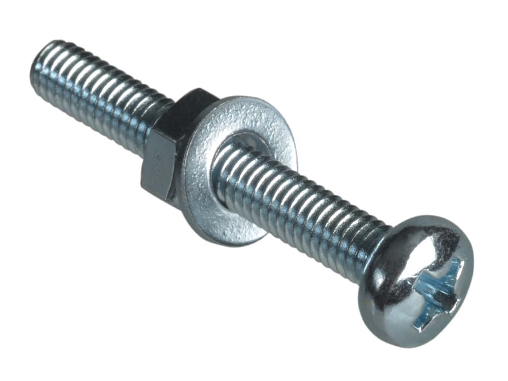 Machine Screw Pozi Compatible Pan Head ZP M4 x 30mm ForgePack 20                