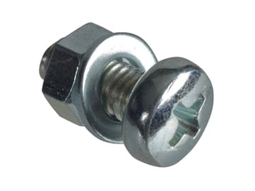Machine Screw Pozi Compatible Pan Head ZP M5 x 12mm ForgePack 20                