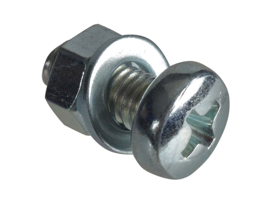 Machine Screw Pozi Compatible Pan Head ZP M5 x 12mm ForgePack 20                