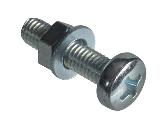 Machine Screw Pozi Compatible Pan Head ZP M5 x 20mm ForgePack 15                