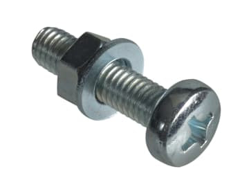 Machine Screw Pozi Compatible Pan Head ZP M5 x 20mm ForgePack 15                