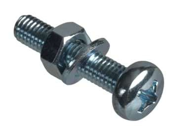 Machine Screw Pozi Compatible Pan Head ZP M6 x 30mm ForgePack 8                 