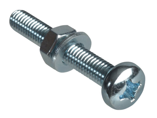 Machine Screw Pozi Compatible Pan Head ZP M6 x 40mm ForgePack 20                