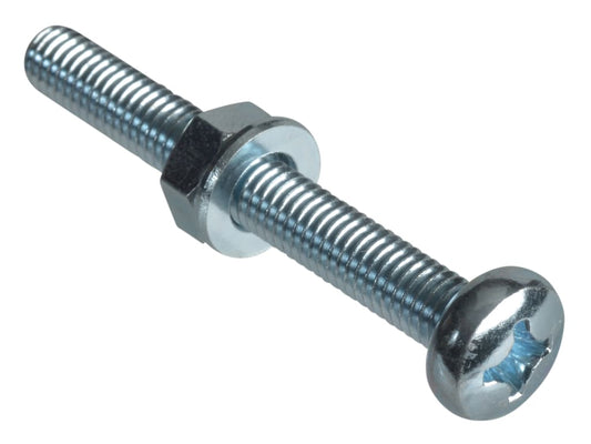 Machine Screw Pozi Compatible Pan Head ZP M6 x 50mm ForgePack 15                