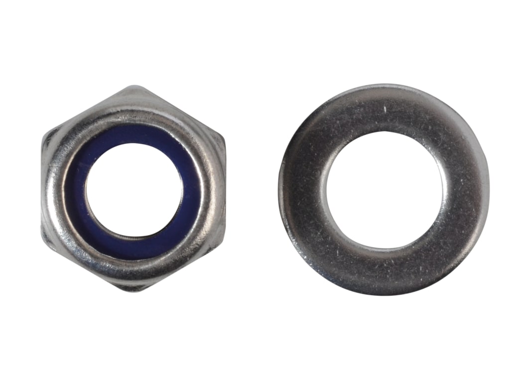 Nyloc Nuts & Washers A2 Stainless Steel M10 ForgePack 8                         