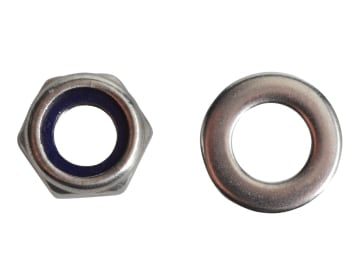 Nyloc Nuts & Washers A2 Stainless Steel M6 ForgePack 20                         