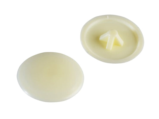 Pozi Compatible Cover Cap Cream No.6-8 Forge Pack 50                            
