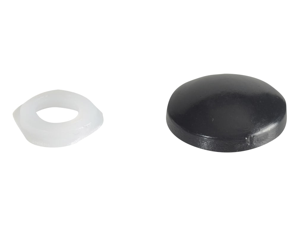 Domed Cover Cap Black No. 6-8 ForgePack 20                                      