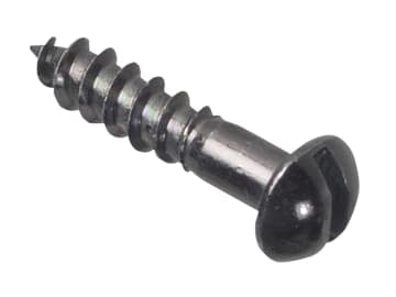 Wood Screw Slotted Round Head ST Black Japanned 3/4in x 8 ForgePack 25          