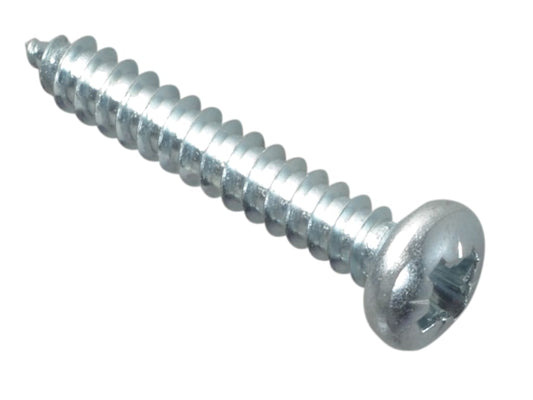 Self-Tapping Screw Pozi Compatible Pan Head ZP 1in x 8 ForgePack 25             