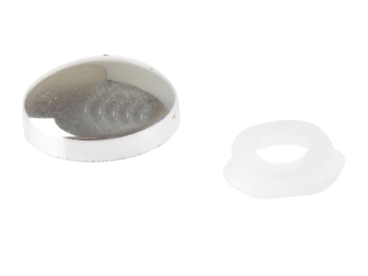 Domed Cover Cap Chrome Coloured No. 6-8 Bag 25                                  