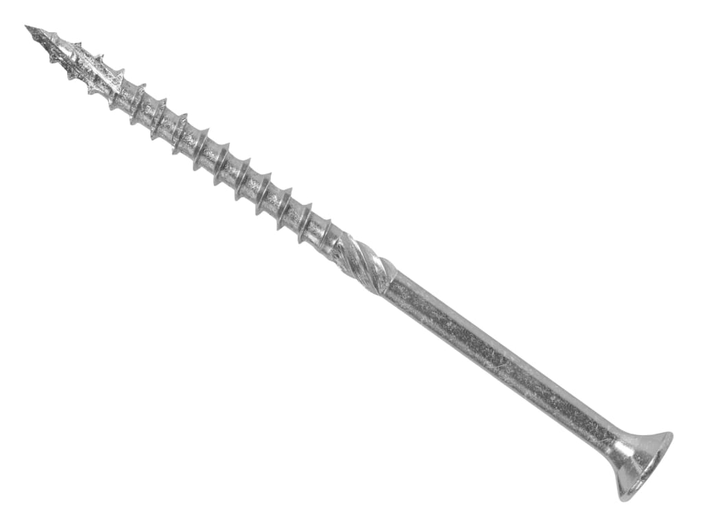 ForgeFast Pozi Compatible Exterior Screws eTech Silver 6.0 x 130mm Box 100      