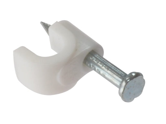 Cable Clip Round White 4-5mm Box 200                                            