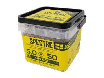 Spectre™ Pozi Compatible Wood Screw CSK ZYP 5.0 x 50mm Tub 600                  