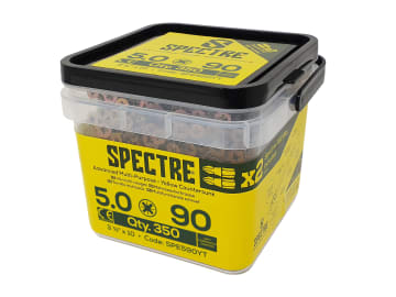 Spectre™ PZ Compatible Wood Screw CSK ZYP 5.0 x 90mm Tub 350                    