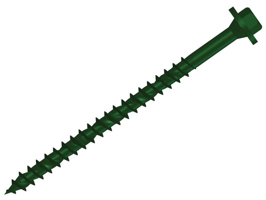 Hexagonal/TORX® Compatible Timber T30 Screws Green 7x100mm Tub 50               