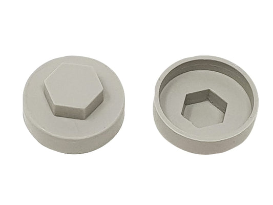 TechFast Cover Cap Goosewing Grey 16mm (Pack 100)                               