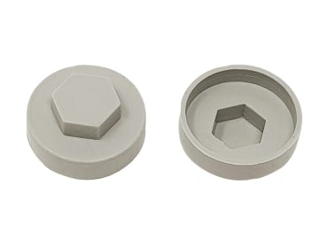 TechFast Cover Cap Goosewing Grey 16mm (Pack 100)                               