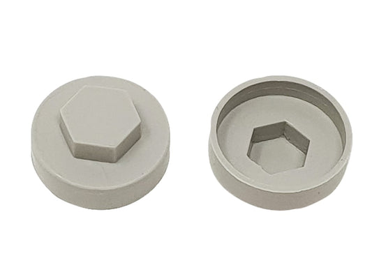TechFast Cover Cap Goosewing Grey 19mm (Pack 100)                               