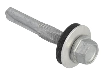 TechFast Hex Head Roofing Screw Self-Drill Heavy Section 5.5 x 35mm Pack 100    
