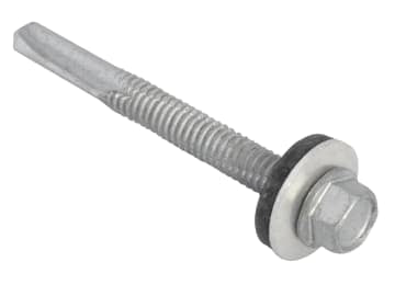 TechFast Hex Head Roofing Screw Self-Drill Heavy Section 5.5 x 51mm Pack 100    