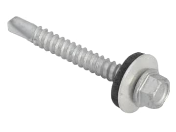 TechFast Hex Head Roofing Screw Self-Drill Light Section 5.5 x 45mm Pack 100    