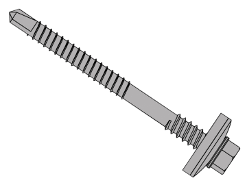 TechFast Composite Panels to Steel Hex Screw No.3 Tip 5.5 x 80mm Box 100        