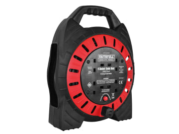 Semi-Enclosed Cable Reel 240V 13A 4-Socket 20m                                  