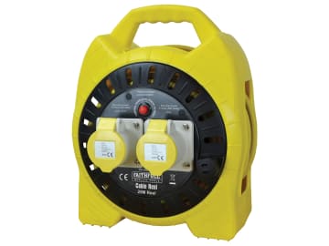 Semi-Enclosed Cable Reel 110V 16A 2-Socket 25m (1.5mm Cable)                    