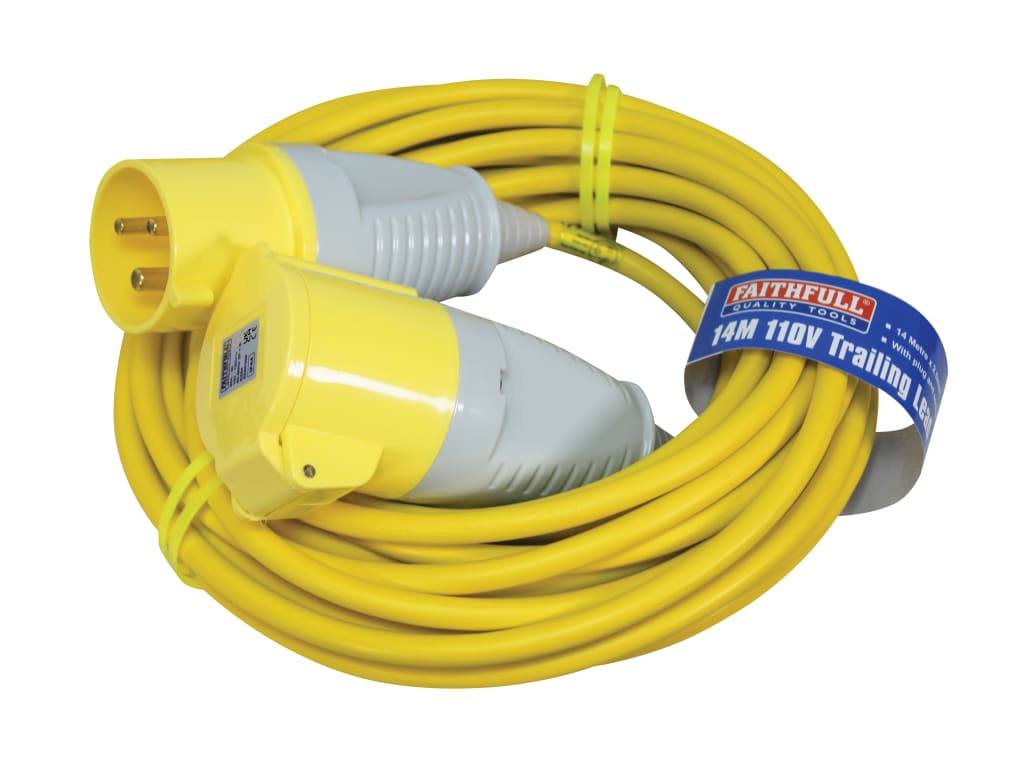 Trailing Lead 110V 32A 2.5mm Cable 14m                                          