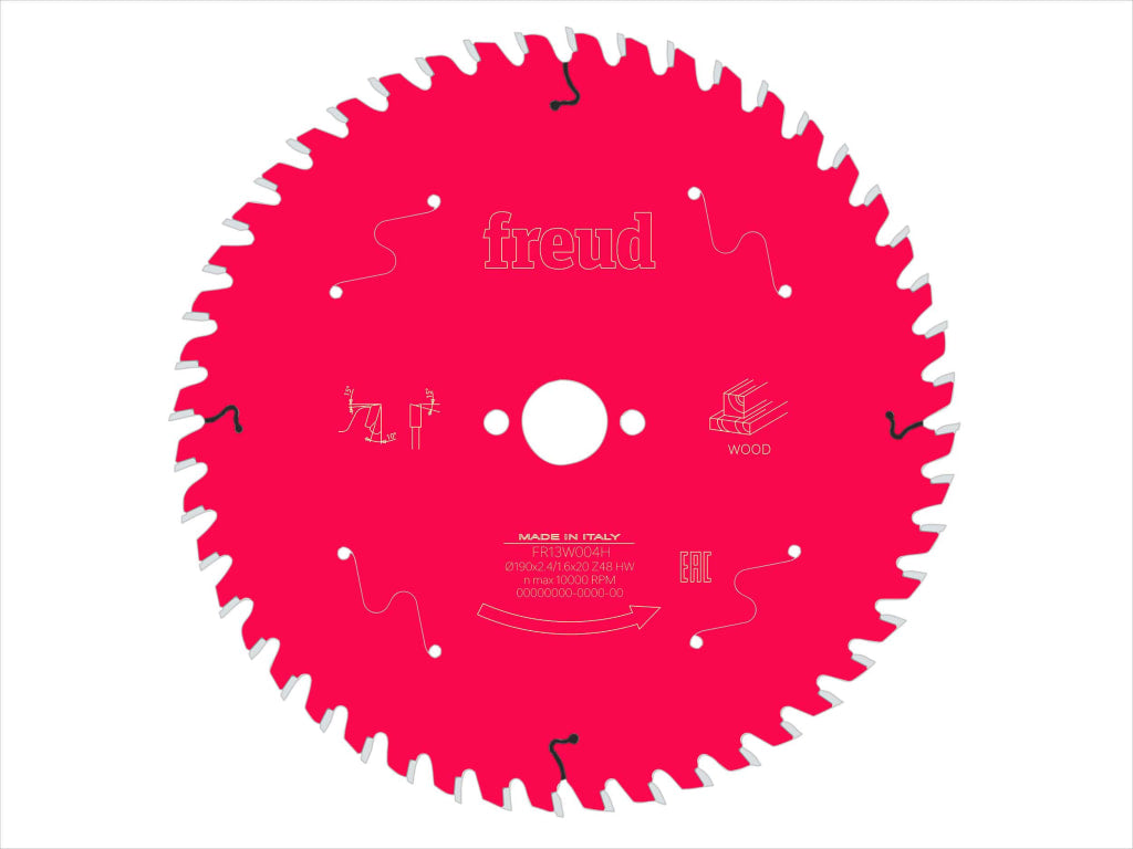 Wood Circular Saw Blade 190 x 20 x 2.4/1.6mm x 48T                              