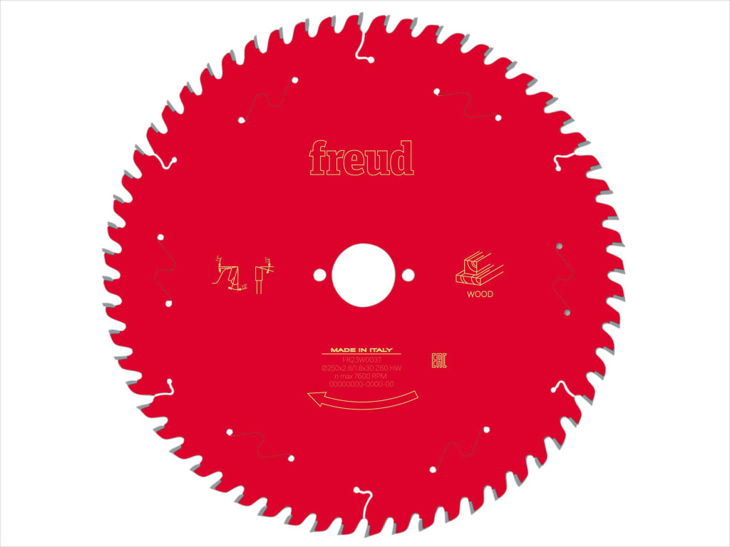 Wood Table Saw Blade 250 x 30 x 2.8/1.8mm x 60T                                 