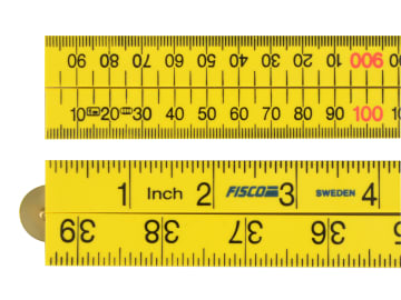 Yellow ABS Nylon Rule 1m / 39in                                                 