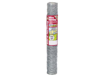 Galvanised Wire Netting 50mm² Hexagon, 10 x 0.9m                                