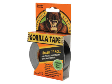 Gorilla Tape® Handy Roll 25mm x 9m Black                                        