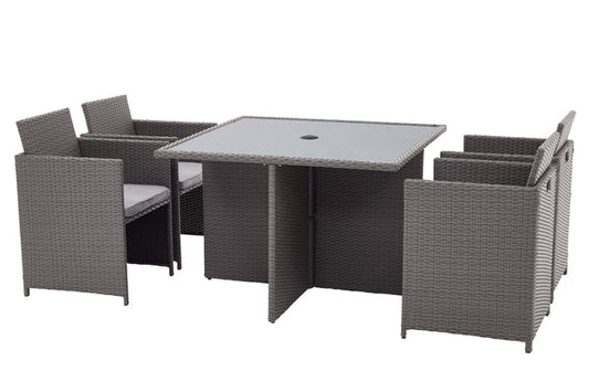 Nevada 4 Seater Cube Set - Grey, MorgansOsw