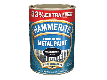 Direct to Rust Hammered Finish Metal Paint Black 750ml + 33%                    