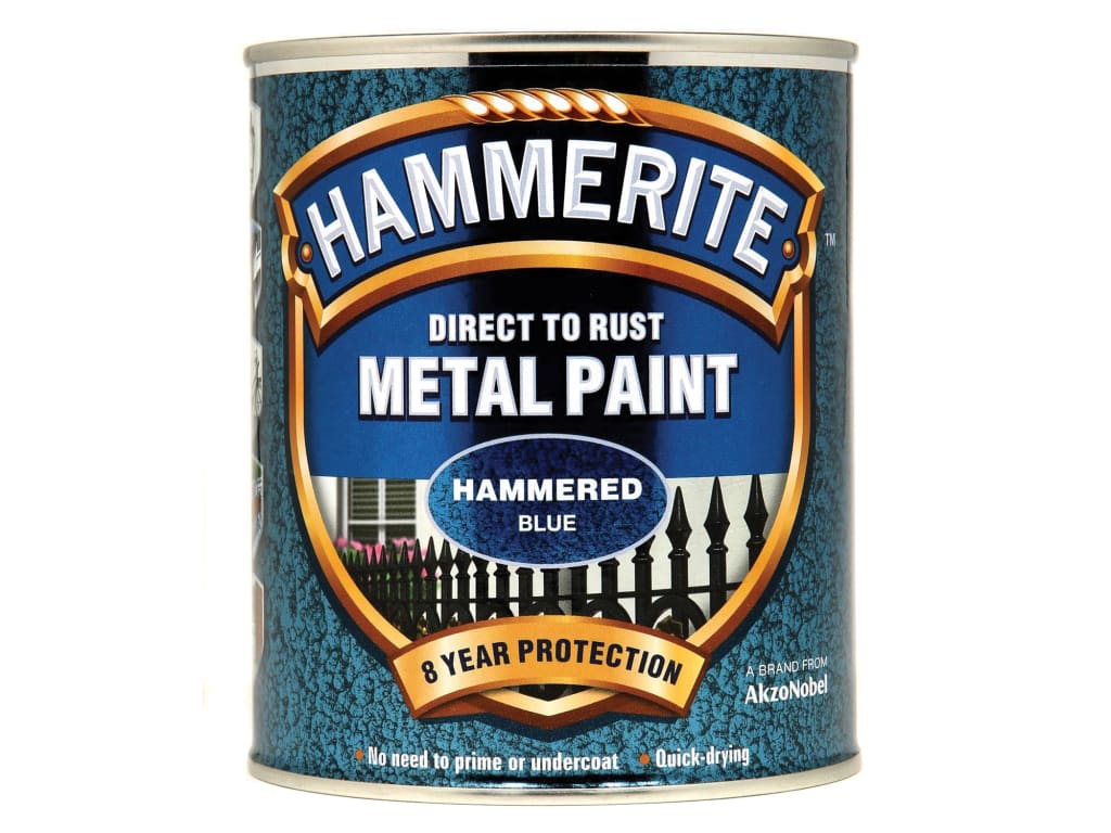 Direct to Rust Hammered Finish Metal Paint Blue 750ml                           