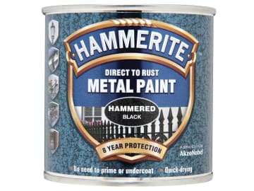 Direct to Rust Hammered Finish Metal Paint Black 250ml                          